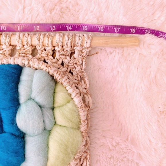 Moving Sale! NWT Wool/Cotton Macrame Wall Hanging Custom Alaskan Made - Picture 7 of 8